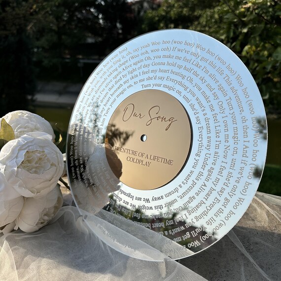 Personalized display gift and lyric wall art example