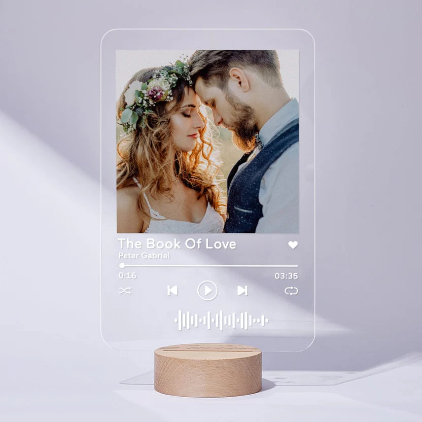 Custom wedding anniversary and birthday gift example from Songs for Keeps